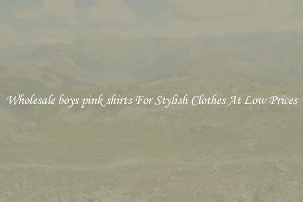 Wholesale boys pink shirts For Stylish Clothes At Low Prices