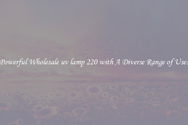 Powerful Wholesale uv lamp 220 with A Diverse Range of Uses