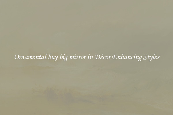 Ornamental buy big mirror in Décor Enhancing Styles