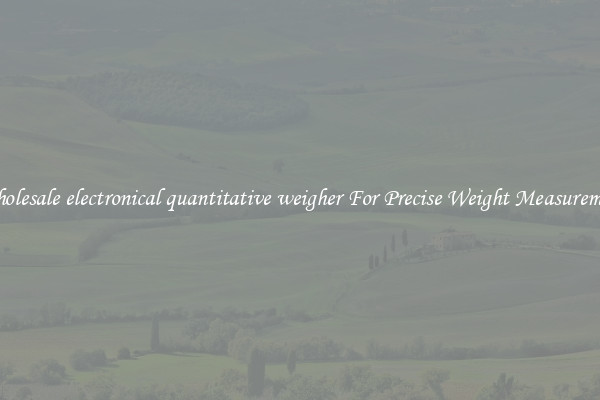 Wholesale electronical quantitative weigher For Precise Weight Measurement