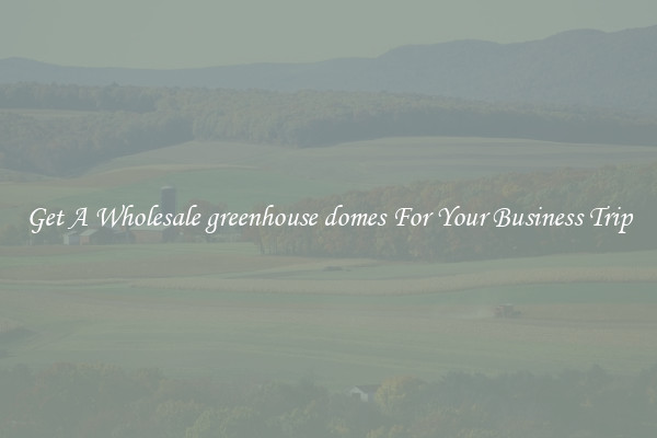 Get A Wholesale greenhouse domes For Your Business Trip