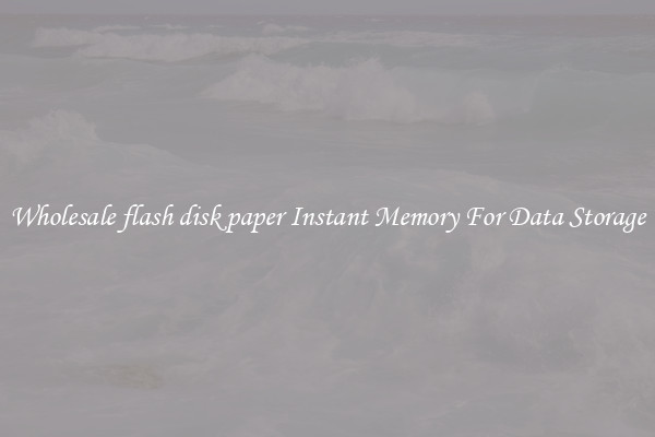 Wholesale flash disk paper Instant Memory For Data Storage
