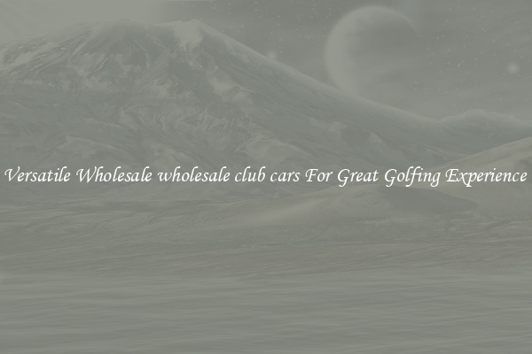 Versatile Wholesale wholesale club cars For Great Golfing Experience 