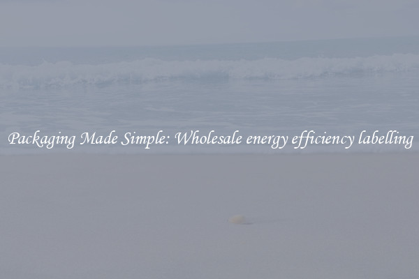 Packaging Made Simple: Wholesale energy efficiency labelling