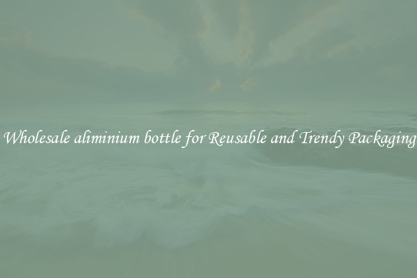 Wholesale aliminium bottle for Reusable and Trendy Packaging