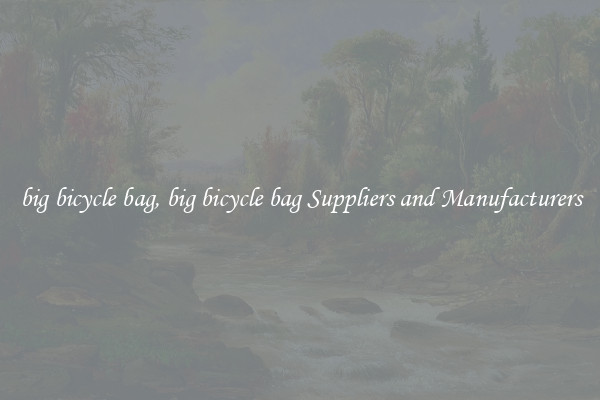 big bicycle bag, big bicycle bag Suppliers and Manufacturers